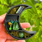 Mini Crescent Moon Magnet with Books and Friend - 3D Printed Moon Display with Handpicked Crystals, Moss & Trinkets (Copy) (Copy) (Copy)