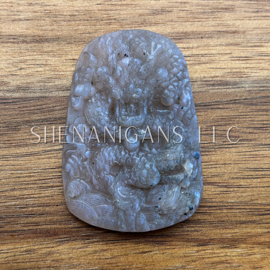 Chinese Dragon - Flat Crystal Carving
