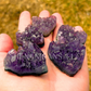 Carved Heart Amethyst Cluster on Martix
