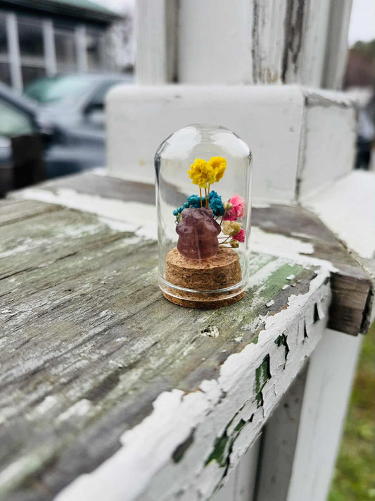 Purple Flourite Mushroom House 2.25" Dome Jar