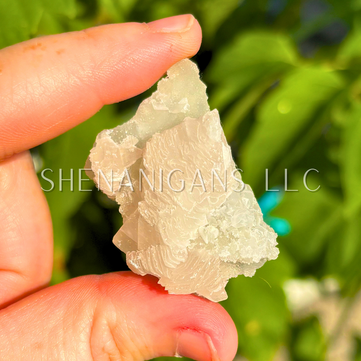 Mangano Calcite on Quartz Raw Specimen - UV Reactive