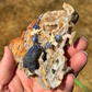Blue Aventurine Bat Necklace with Sodalite Beads and Rattlesnake Vertebrae