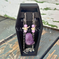 Lepidolite Bat Necklace – Crystal Carving with Lepidolite Beads & Silver Chain