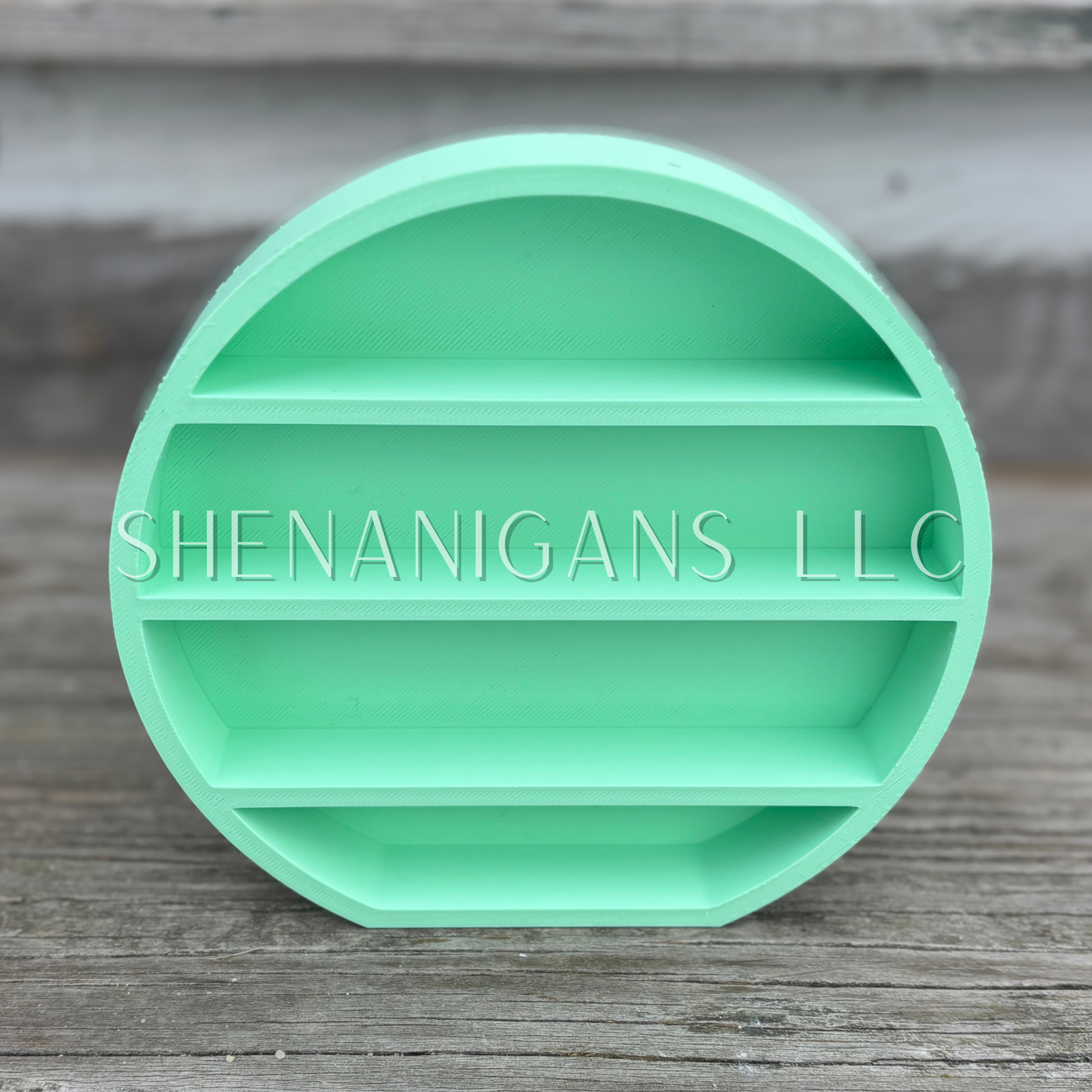 Curio Shelf Full Moon - Represents the Mother, symbolizing life and abundance. - 3 Shelf - Trinket, Desk, Crystal