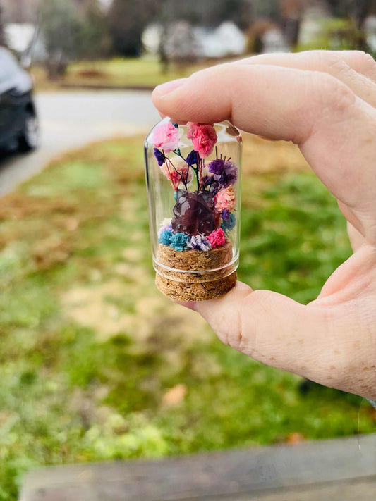 Purple Flourite Nine Tails Fox 2.25" Dome Jar