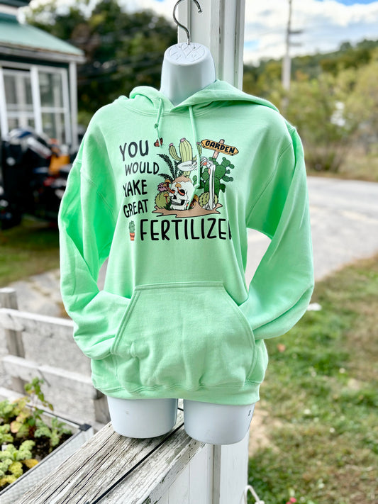 You'd Make Great Fertilizer, Heather Green Tee Shirt, Skull, Plant, Succulent, Skeleton, Cottagecore