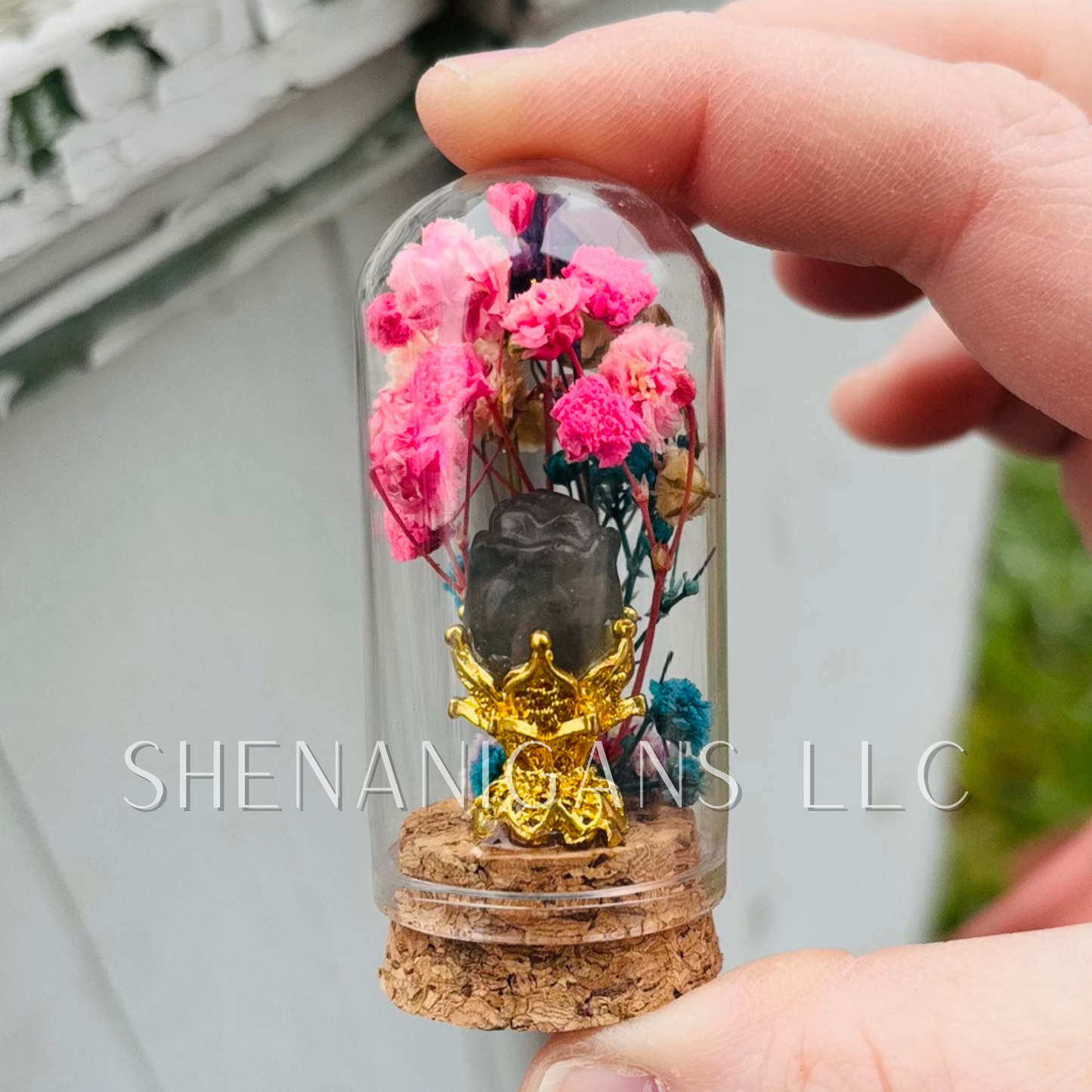 Blue Flourite Rose 2.5" Dome Jar