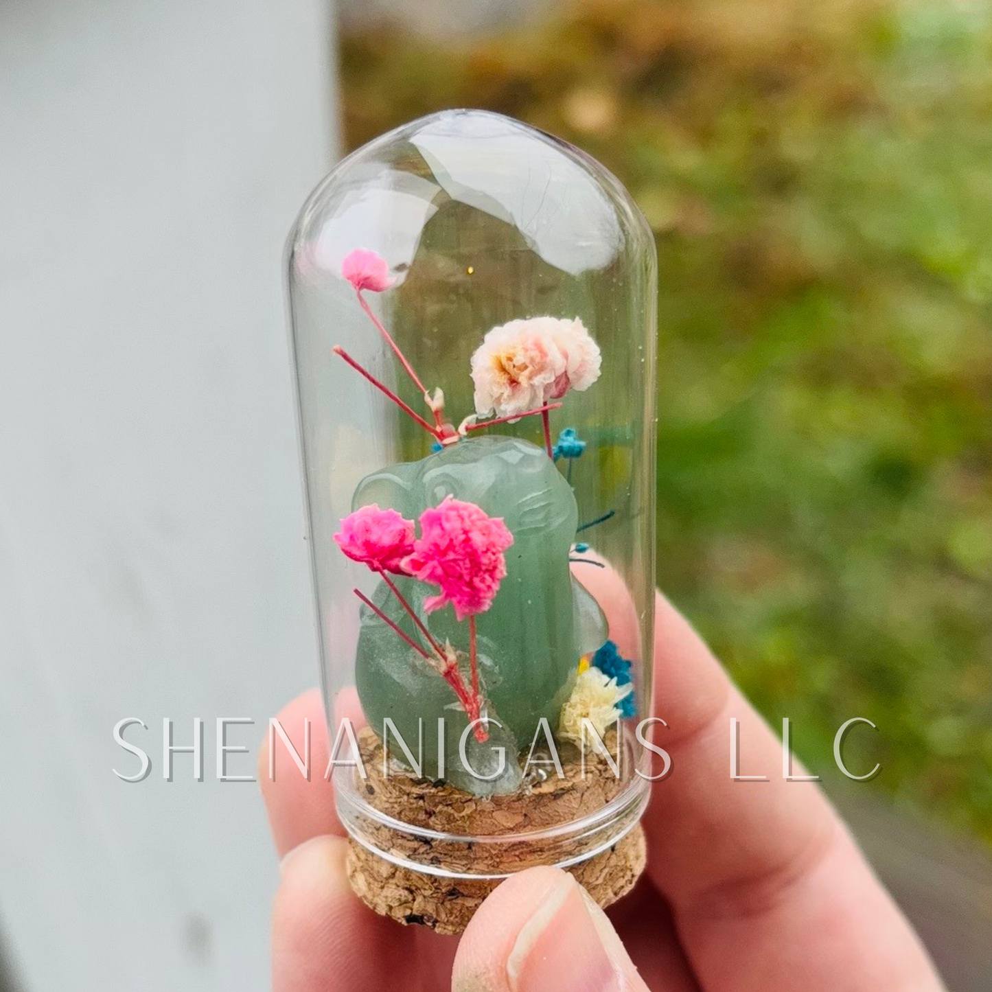 Green Aventurine Mouse 2.5" Dome Jar