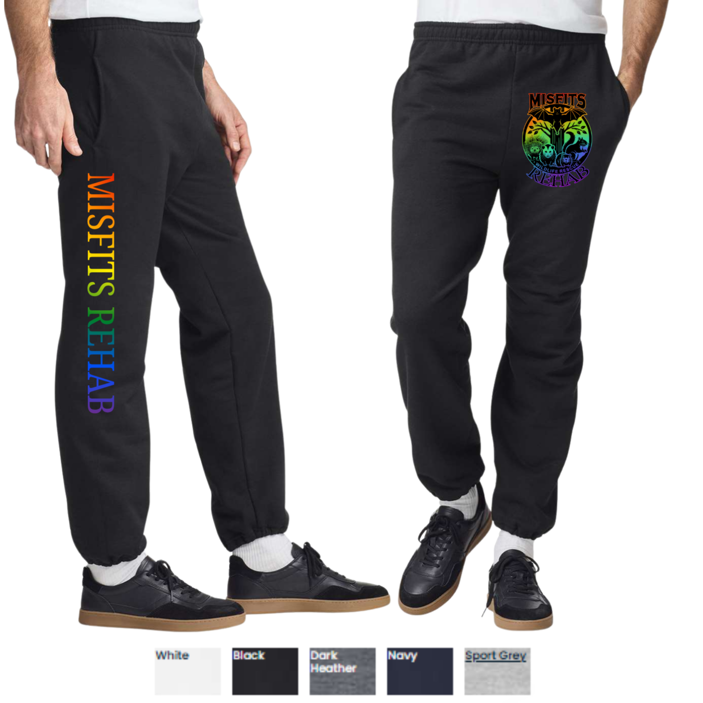 Misfits Rehab Wildlife Support Apparel - Official Merch - Heavy Blend Pocket Sweatpants - Pride