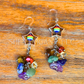 Rainbow Pride Flag Shooting Star Earrings with Crystal Chip Beads – Handmade Celestial Coffin Display (Copy)