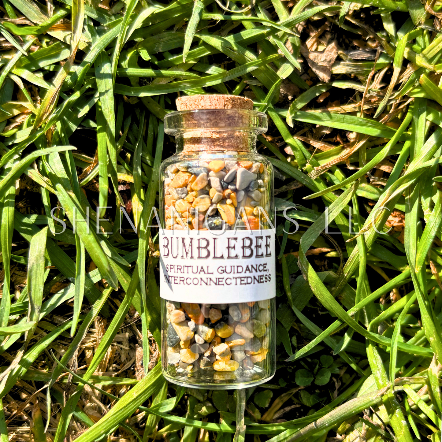 10 ML Crystal Chips - Jar with Cork - Curio Jar