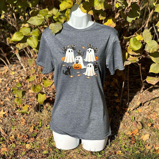 SPECIAL ORDER ONLY: Black cats Halloween candy ghosties apparel