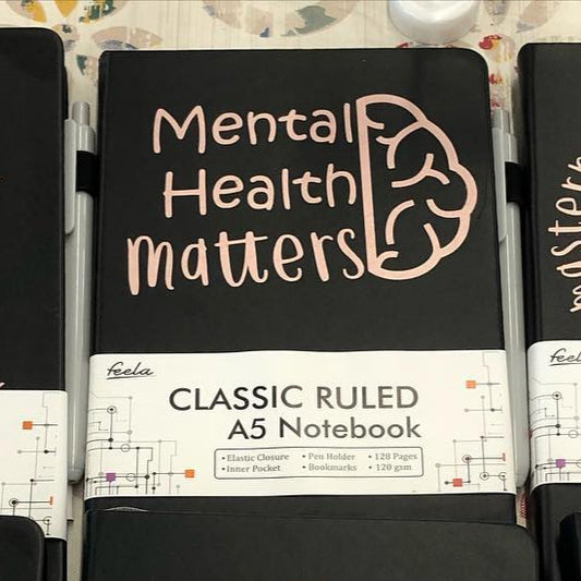 Mental Health Matters Hard Cover College Ruled Notebook