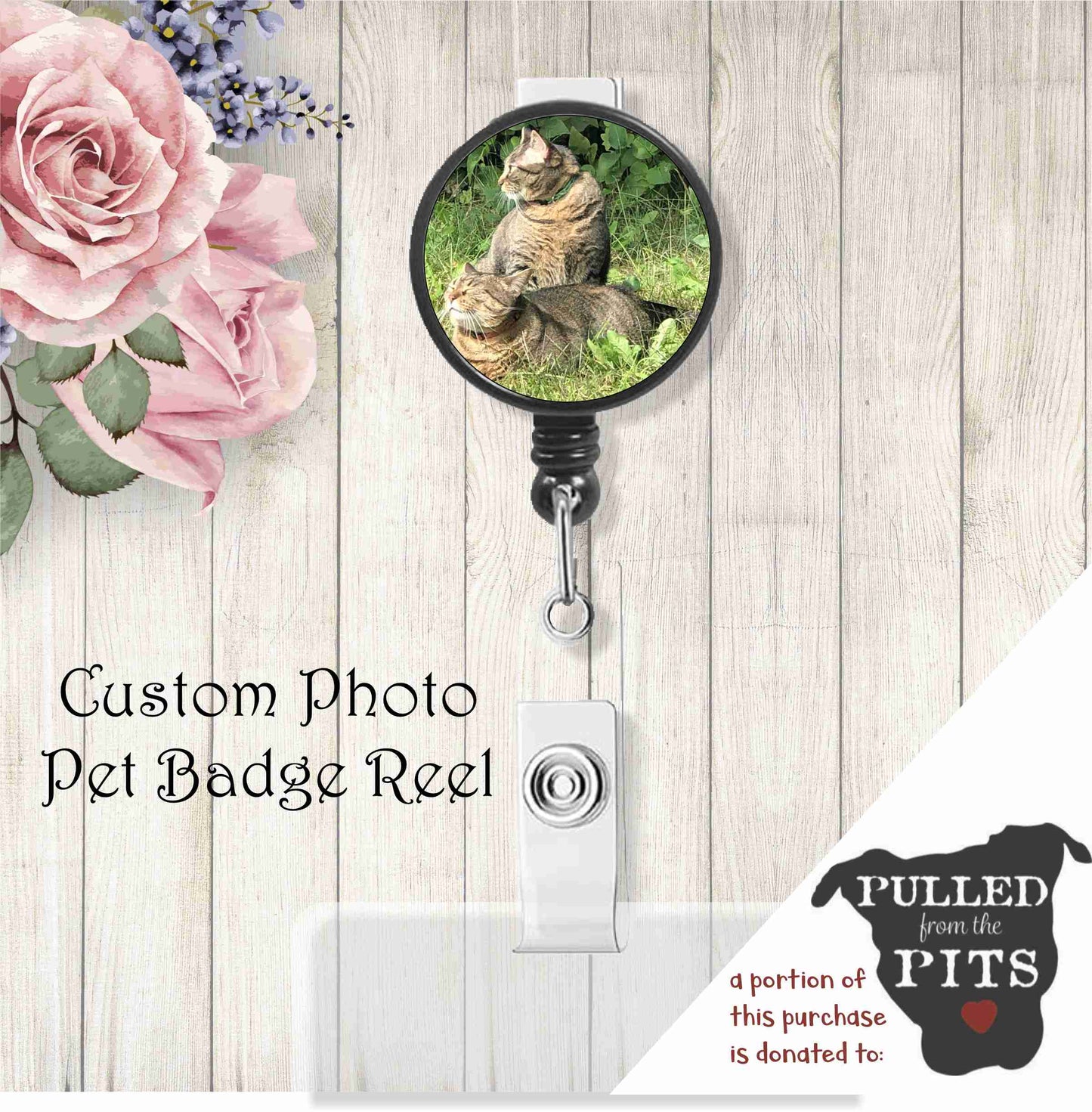 Custom Pet Photo Badge Reel