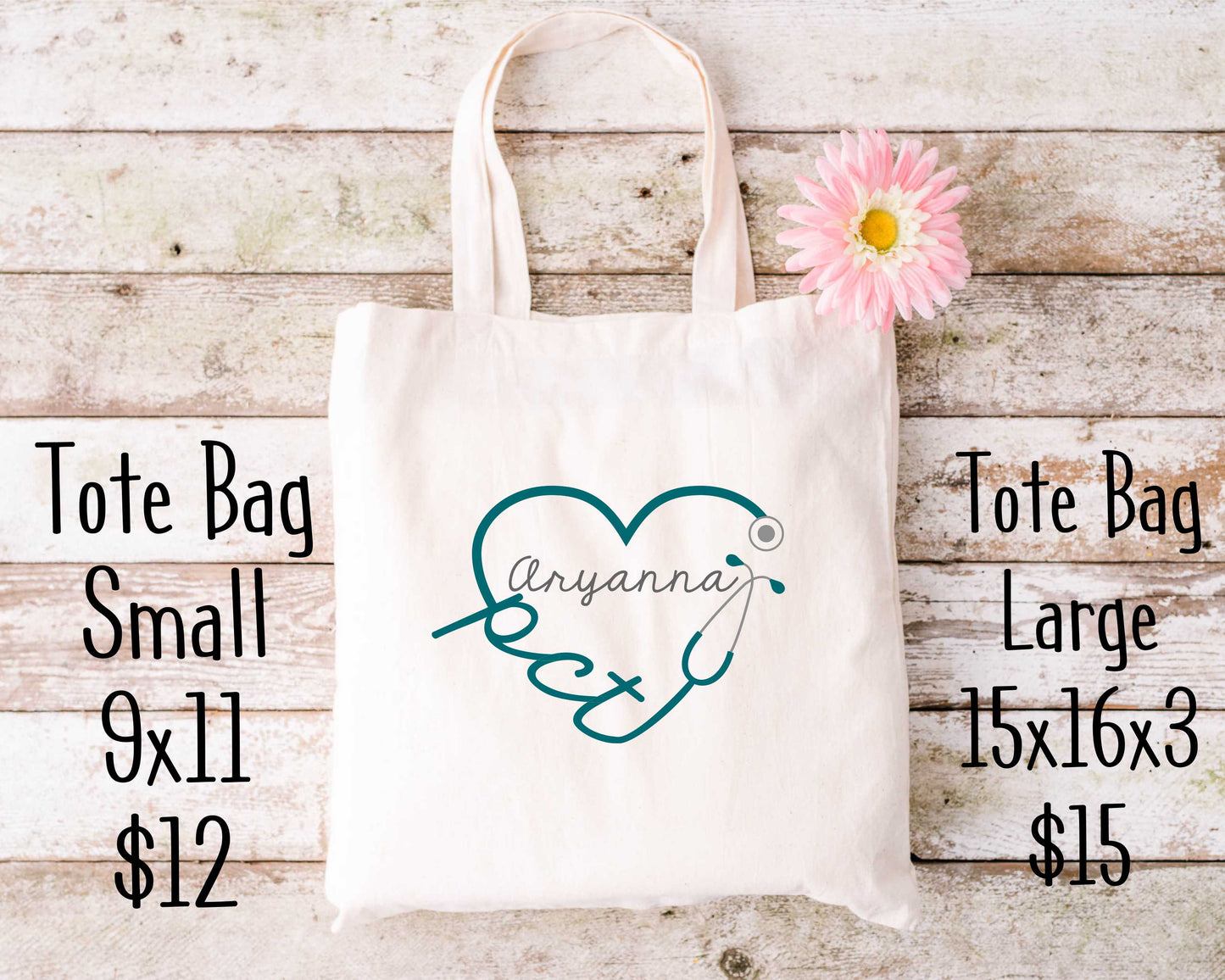 Healthcare Canvas Tote Bag - Multiple Sizes