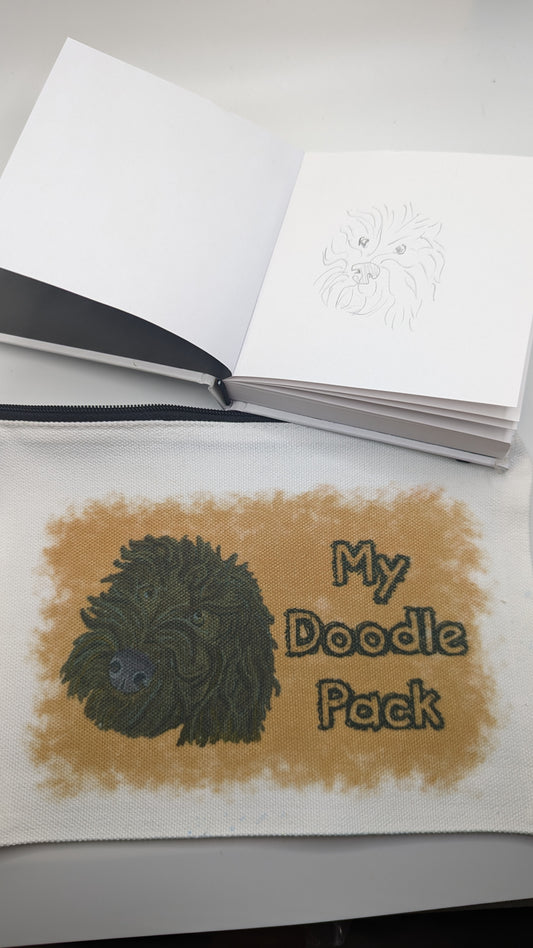 My Doodle Pack- 9x 6.89 inch Doodle Dog pencil pouch IRISisBEAUTY collaboration