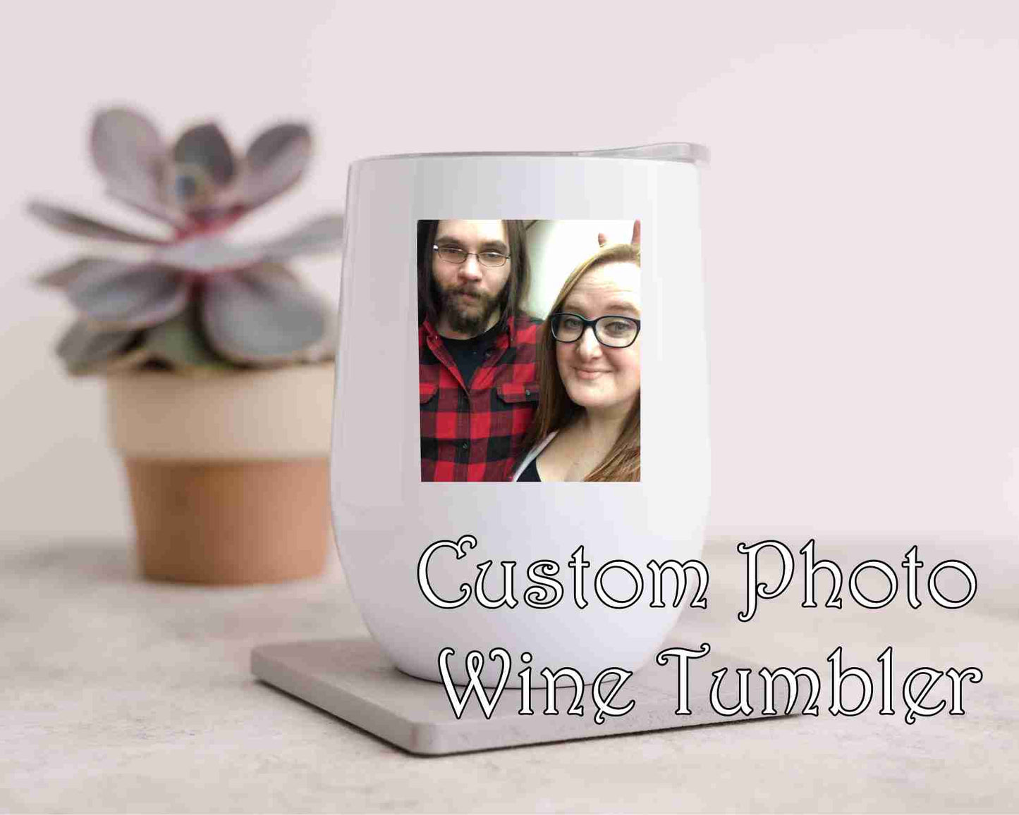 Custom Photo 12 Oz Wine Tumbler