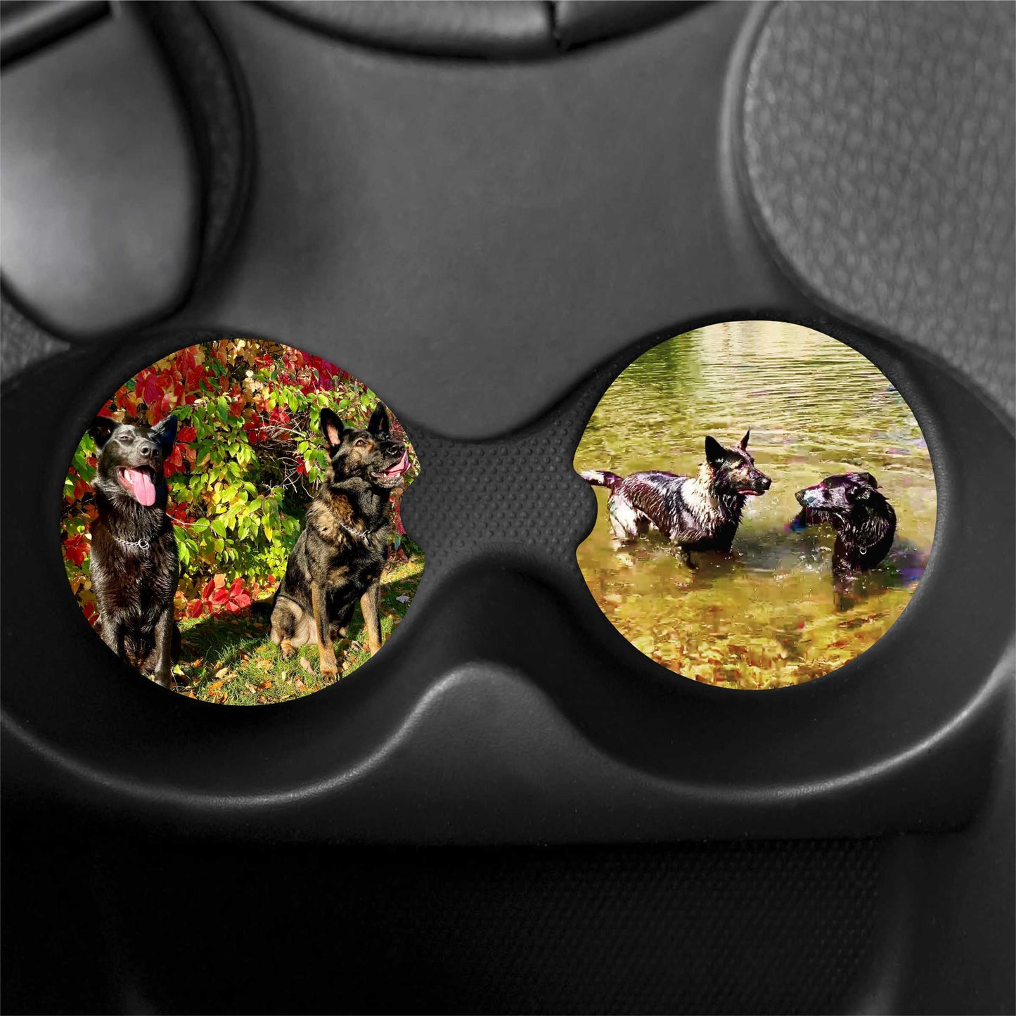 Custom Pet Photo Coasters & Car Coasters (2 Piece)