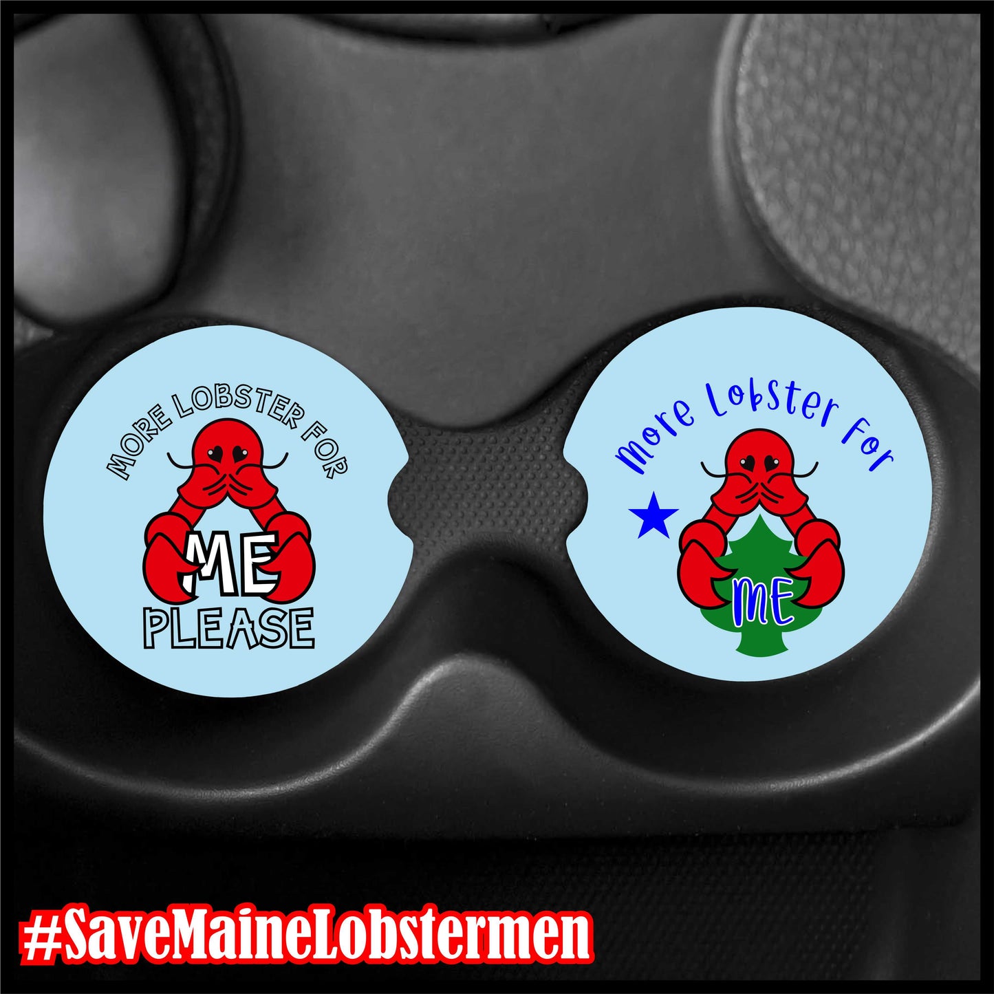#SaveMaineLobstermen Coasters & Car Coasters (2 Piece) - Multiple Colors