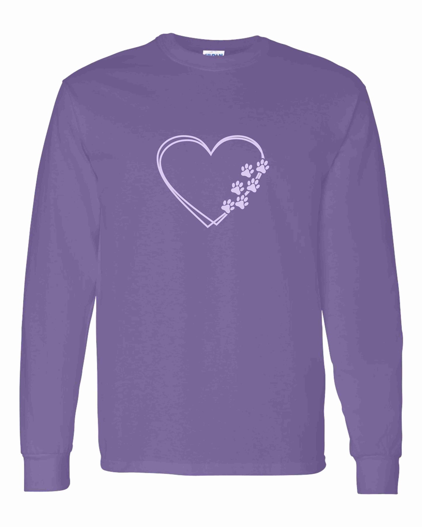 Paw Heart Outline Apparel