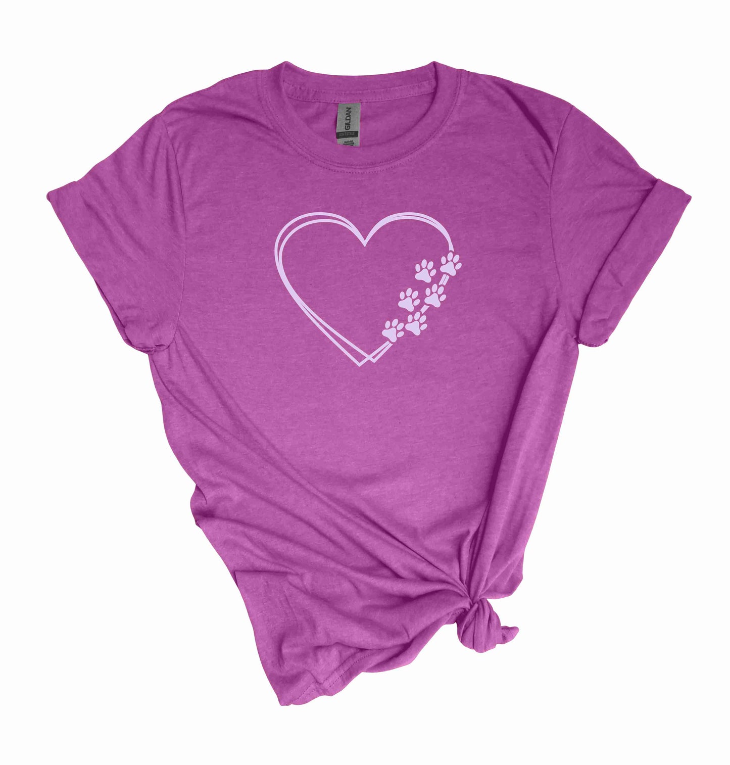 Paw Heart Outline Apparel