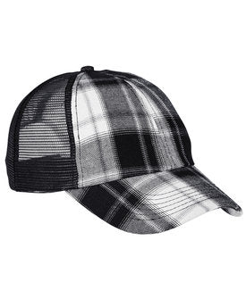 6 Panel Snap Mesh Back Trucker Hat with Patch